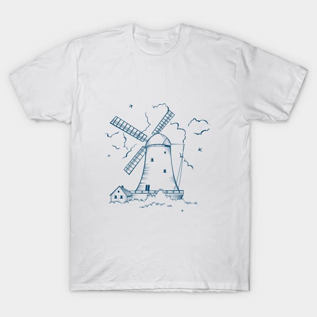 Dutch windmill T-Shirt by Avisnanna